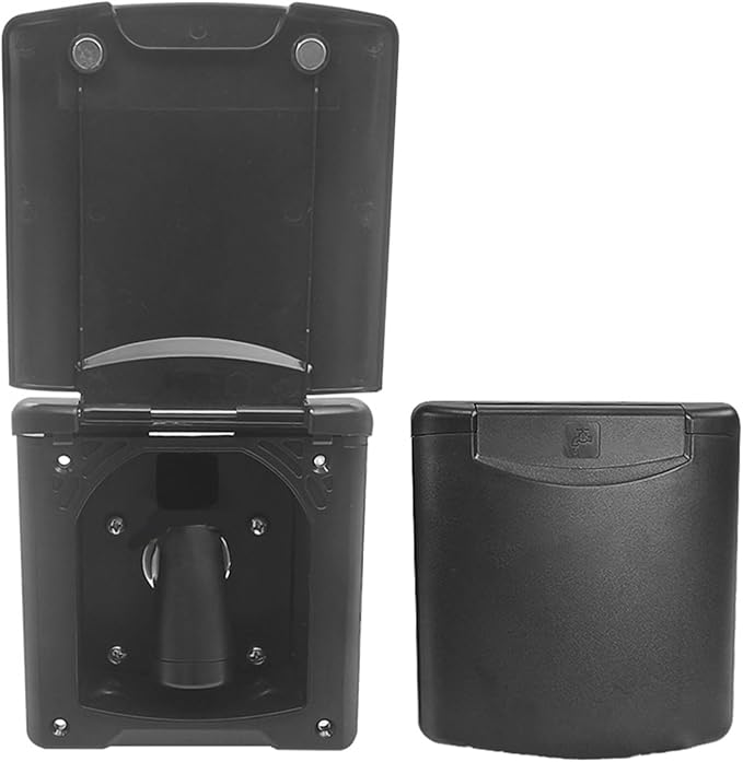 Water Tanks Cover Shower Box for Campers and Boats with Large Angles Flipping Cover Magnetic Fastener ABS Construction