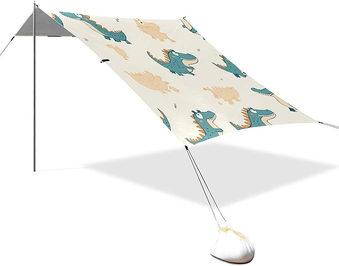 Rock and Roll Rock and Roll Elements Stable Beach Tent UPF50 Lightweight Shade Sun Shelter with Sandbags and Shovel for Camping Fishing Backyard Fun