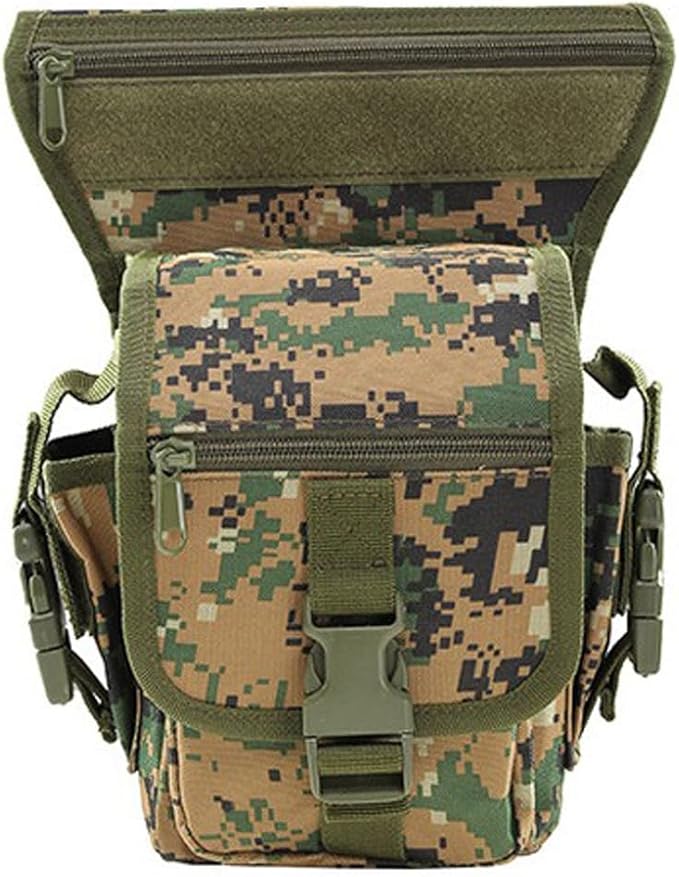 Waterproof Military Tactical Drop Leg Pouch Bag for Men Type B Cross Over Leg Rig Outdoor Bike Cycling Hiking Thigh Bag