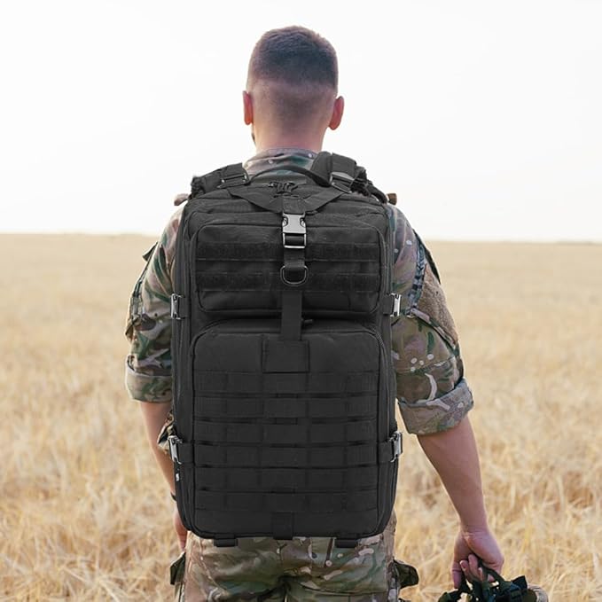 EMDMAK Military Tactical Backpack 42L Large Military Pack Army 3 Day Assault Pack Molle Bag Rucksack