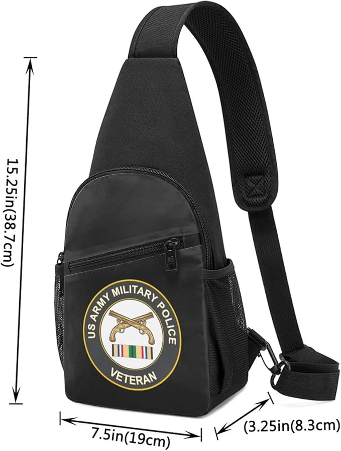 US Army Military Police Gulf War Veteran Chest Pack Leisure Shoulder Crossbody Chest Bag
