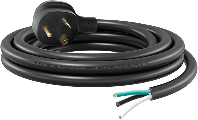 FIRMERST 3 Prong Replacement 30 amp RV Power Cord 15 ft (NEMA TT-30P to Roj 3 Wire)