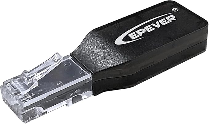 EPEVER Bluetooth Adapter Remote Control with Real Time Data for Tracer-an/BN/Xtra Plug and Play RJ45 RS485 Communication (BLE-RJ45-D)