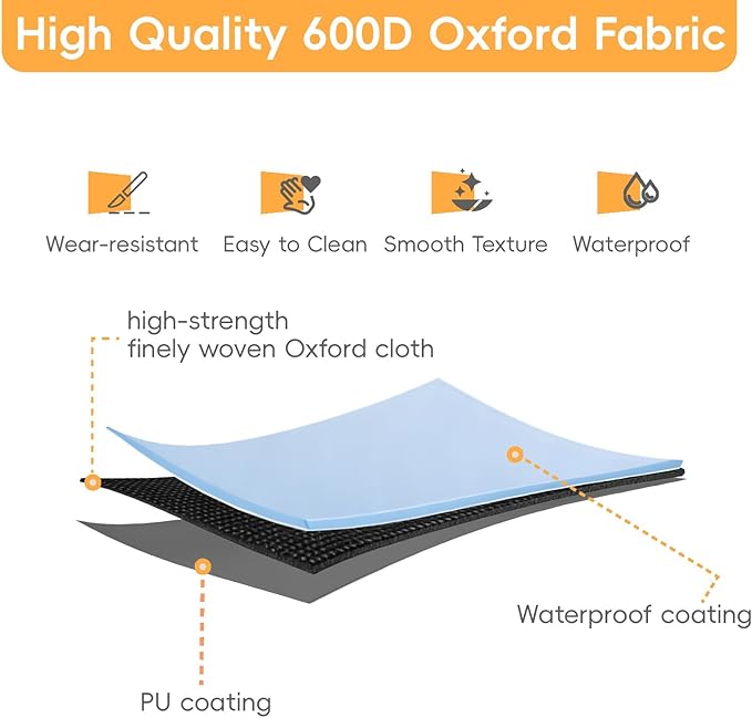 Generator Covers While Running 600D+210D Oxford Fabric Double Layer 30x30x26 Inches Fits 6000-11000W Model Black