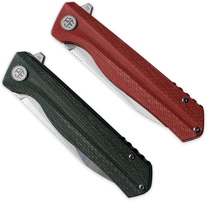 Petrified fish PF8183.54 D2 Blade104g G10 Handle Flipper Folding knife (Carbon fiber with G10 handle Satin)