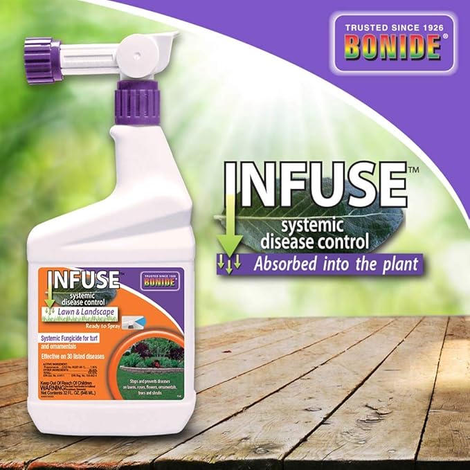 Bonide Infuse Systemic Disease Control 32 oz Ready-to-Spray Solution for Lawn &amp Landscape Fungicide for Turf &amp Ornamentals