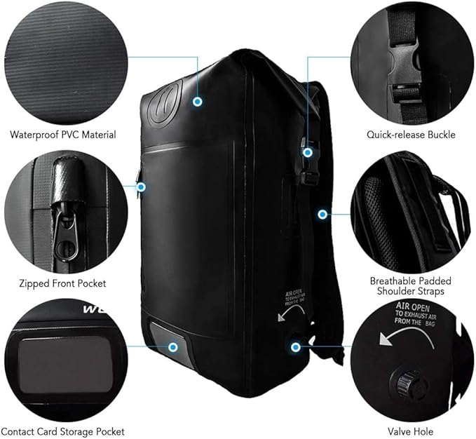 Dry Bag Waterproof Dry Bag Backpack Lightweight with Adjustable Shoulder Straps Floating Waterproof Drying Bag for Surfing