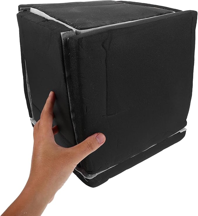 PartyKindom Thick Deadening Box: 11 X 9. 8 Sound Proof Enclosure For Booster Water Pumps - Black Sponge Acoustic Cover - Noise Reduction Barrier Cover