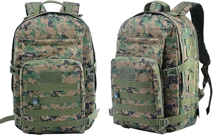 41L Military Tactical Backpack For Men Camping Hiking Trekking Daypack Rucksack Bag MOLLE 3 Day Assault Pack (Jungle Digital)