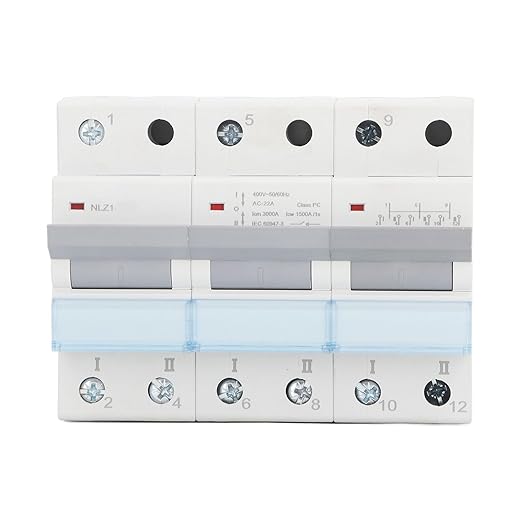 Manual Transfer Switch RV 3P 400VAC Single Side Interlock Circuit Breaker 35mm DIN Rail Mounting (125A)
