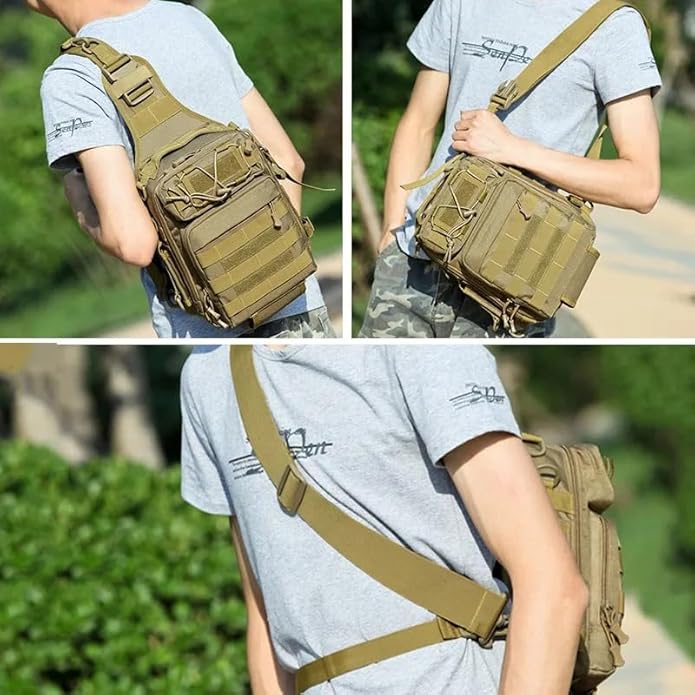 Jungle Leopard Fishing Climbing Chest Bag Tactics Military Shoulder Backpack Rucksacks Bag for Sport MOLLE Bag
