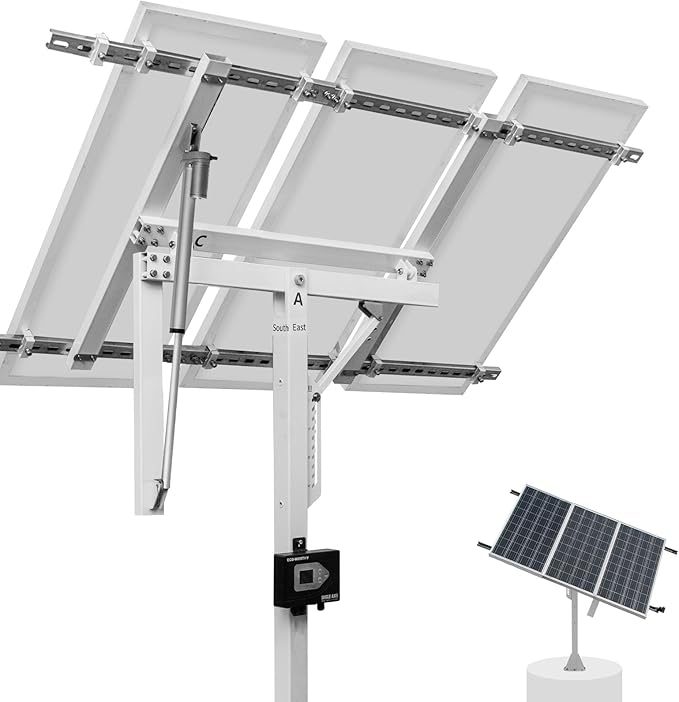 ECO-WORTHY Solar Panel Single Axis Tracking System (Increase 30% Power) with Tracker ControllerHigh Stability Multi-Angle AdjustmentIdeal for Different Solar Panels for Yard/Farm/Field/Garden