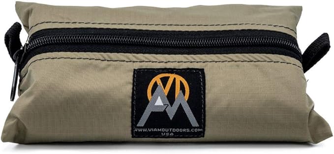 VIAM Outdoors Baldy Tan Tarp: Waterproof Camping Tarp for Hunting Glassing Hammock Rain Fly Ultralight Backpacking Gear Sun Shelter &amp Heavy Duty Outdoor Protection - 1.9oz