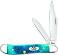 Case WR XX Pocket Knife Peanut Caribbean Blue Jig Bone Item #25596 - (6220 SS) - Length Closed: 2 7/8 Inches