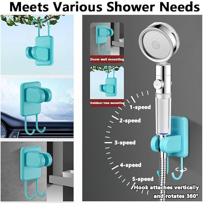 Portable Shower for Camping Rechargeable Camping Shower with Intelligent Digital Display Outdoor Camp Pump Camping Shower Pump with Power Display for Hiking Travel Car Pet 7800mAh