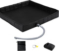 Upgraded Portable Shower Pan 41 x 41 x 5 Foldable RV Shower Pan with Drain Hose &amp Pouch Outdoor Shower Floor Camping Shower Base to Keep Feet Clean for Outdoor Indoor Camping Beach