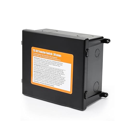 30 Amp Transfer Switch Automatic Generator Transfer Switch for RV Shore Power Speedboats 120V ATS Auto Black