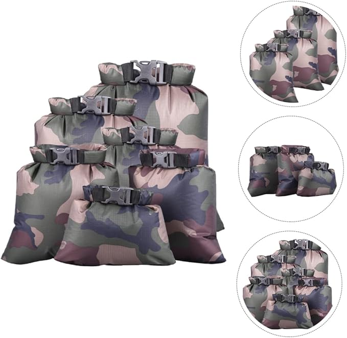 6pcs Outdoor Dry Bags for Rafting Boating Camping Moisture Storage Bag Tear-resistant