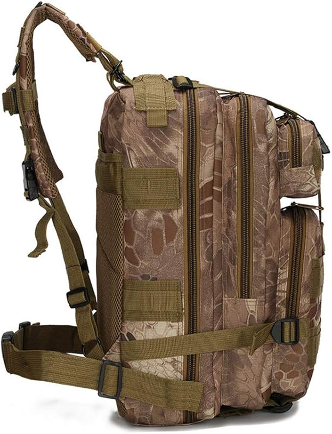 Outdoor Sports Pack Hiking Bag Tactical Rucksack Camo Knapsack Combat Camouflage Tactical Molle 25L 3P Backpack - Green