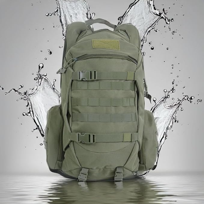 45L Waterproof Fishing Hunting Backpack Outdoor Military Rucksacks Tactical Sports Camping Hiking Trekking Bags (Green)