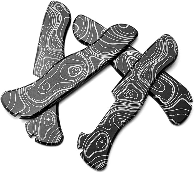1 Pair Custom Titanium Alloy Scales Handle Fits for 111MM