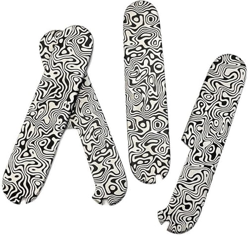 1 Pair CNC Titanium Alloy Scales Fits for 91MM Handle Patch Blank DIY Replacement