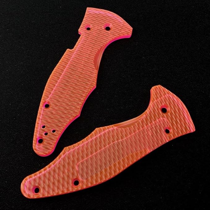1Pair Custom Acrylic Scales Fits for Yojimbo 2 C85 Clear Handle Patch DIY Replacement