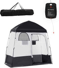 Camping Shower Tent - Instant Setup 2 Room Privacy Shelter w/20L Shower Bag 2000mm Waterproof Enclosure &amp Detachable Floor Portable Bathroom Tent for Beach/Camping/RV