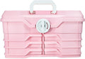 Best Kept | Portable Carrying Case | Diaper Caddy Organizer | Plastic | Portable Storage Box | Baby Shower For Girl | Newborn Essentials Must Haves | Baby Pink