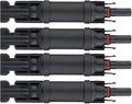 ACOPOWER 15A 4 Pair in-Line Diode Connector Solar Panel Cable Connectors