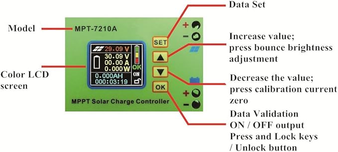 MPT-7210A Solar Controller street home charging system to adapt to 24/36/48/60