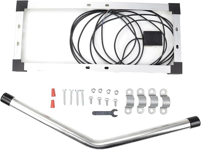 FM123 10 Watt Solar Panel Kit Fit for Mighty Mule Automatic Gate Openers Black Cell MM571W MM371W 571W MM271 MM371W MM360 MM560 MM562 FM350 MM260 MM560 FM200 FM350 FM500 FM502 FM700