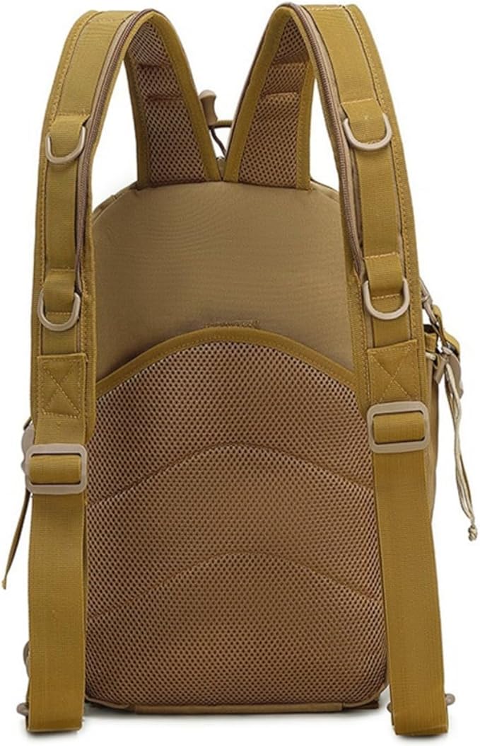 Men Backpacks Tactical Backpack Military Army Daypack For Hiking Camping Travel Hunting Rucksack Molle Bag (Brown 9.8 * 7.5 * 16inch(L*W*H))
