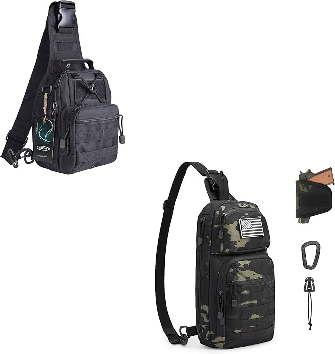 G4Free Outdoor Tactical Bag Backpack and 10L Tactical EDC Sling Bag Backpack
