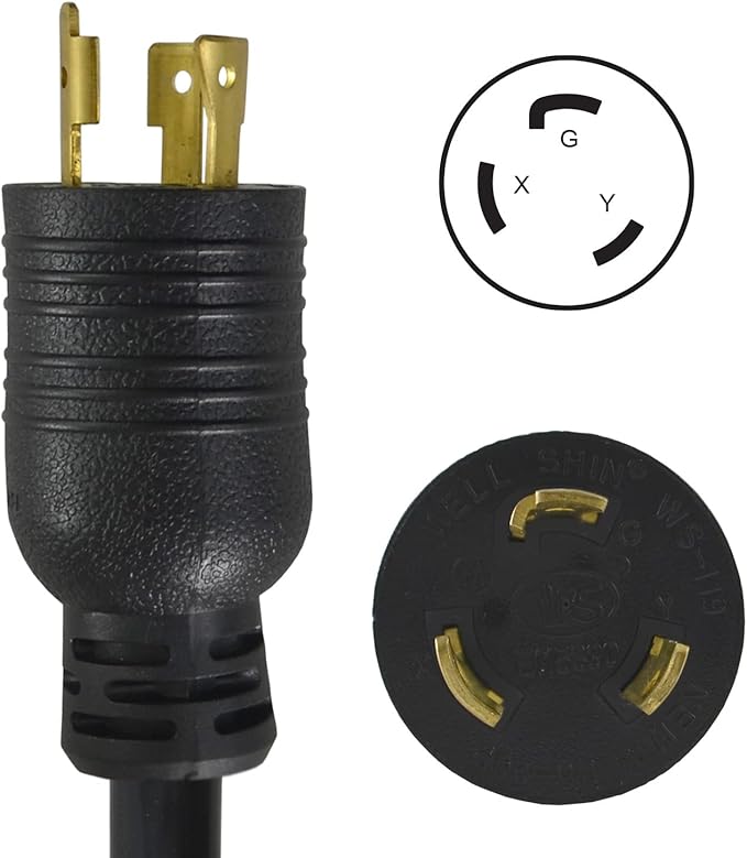 Conntek PL620L630 L6-20P Male Plug to L6-30R Female Connector Locking Adapter Cord