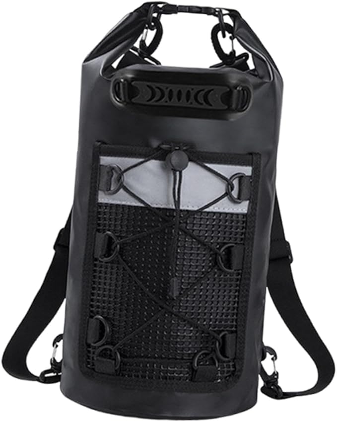 Dry Bag Storage Bag 10L IPX6 Waterproof Lightweight with Shoulder Strap for Beach Kayaking Swimming Rafting Travel Outdoor Activities- Black