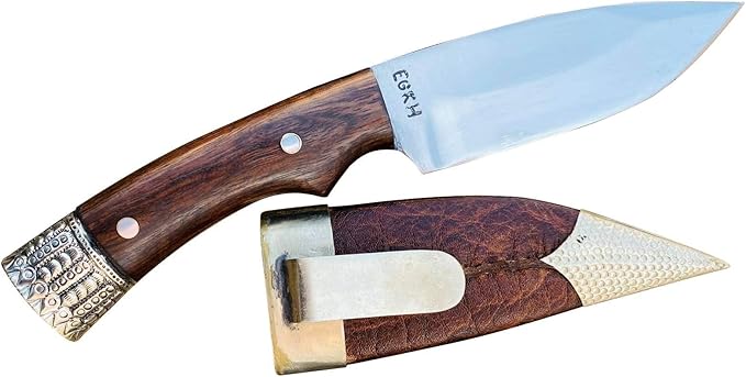 Kukri Factory Outlet - 5 Custom Handmade Hunting Knife - Full Tang Pocket Khukuri Knife Camping Tactical Outdoor Survival Tool