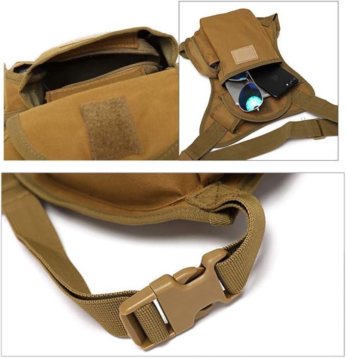 Outdoor Sports Hiking Versipack Camouflage Bag Tactical Leg Pack - Tan