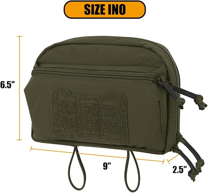KRYDEX Tactical Admin Pouch with Molle GP Pouch Modular Pouch Utility Fanny Pack for Vest and Chest Rig