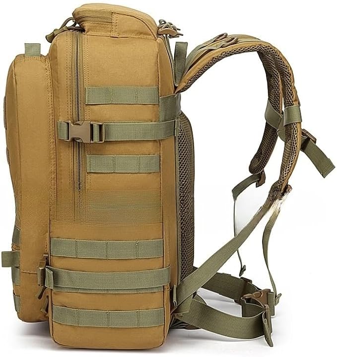 Tactical Backpack Military Molle Hiking 56-75L military fan outdoor hiking mountaineering bag tactical bag khaki