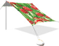 xigua Mushroom Beach Tent Sun Shelter with Carrying Bag - Silver Coated Oxford Fabric Beach Canopy for Beach Camping Fishing - Includes Windproof Ropes Sandbags &amp Stakes