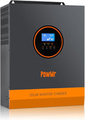 PowMr 3000W Solar Inverter 24V to 110/120Vac Pure Sine Wave Power Inverter 3000 watt Max.PV Input 4000W 450V 13A Built-in 80A MPPT Controller and fit for 24V Lead-Acid and Lithium Battery