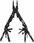 SOG PowerAccess Deluxe All-Around Heavy Duty Stainless Steel Multi-Tool w/Nylon Sheath Two Knife Blades Can &amp Bottle Opener Black