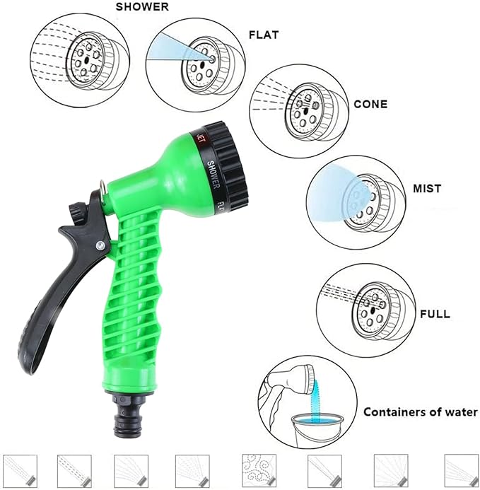 Finderomend Portable Shower for Camping with 7 Spray Modes Hand Press Camping Shower with Removable Hose and Shower HeadPressure Rinse Kits for Hiking Traveling Garden Beach Pet Shower