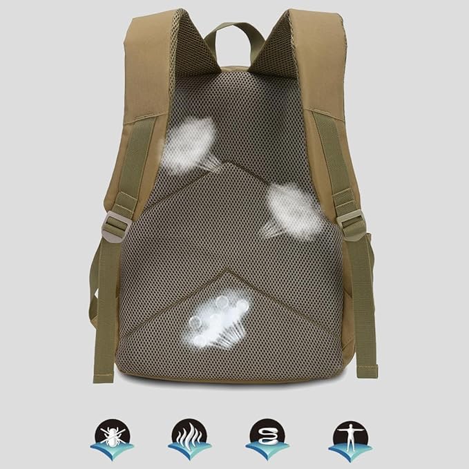 Military Tactical Backpack for Men Women Small Hiking Daypacks Travel Rucksack for Outdoor Sports Assault Bag (Military Green)