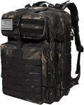 ZUC Tactical Nylon Backpack Camping Travel Fishing Bag Waterproof Men Large Capacity Travel Hunting Backpack(A)