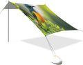 Beautiful Hummingbird Beach Tent Sun Shelter Set UPF50+ UV Protection 10.5 x 9.19 FT Camping Shade Canopy with Sandbags Sand Anchors Carrying Bag and Others