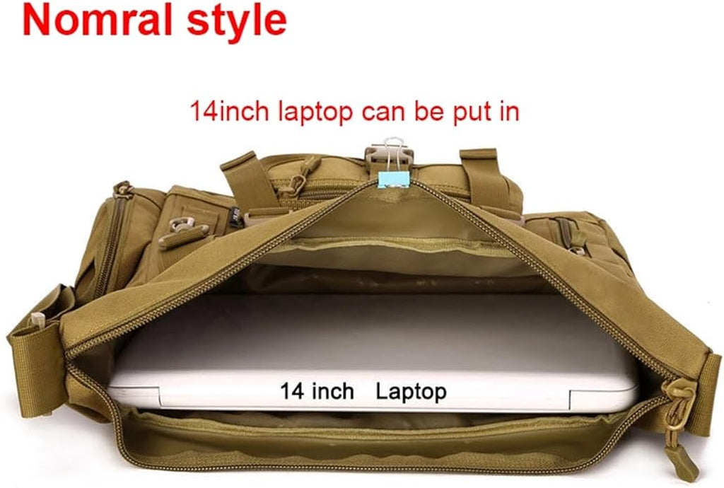 14 Inch Laptop Shoulder Bag Men Sports Bags Man Tactical Single Backpack Men's A4 Document Molle Messenger Bag