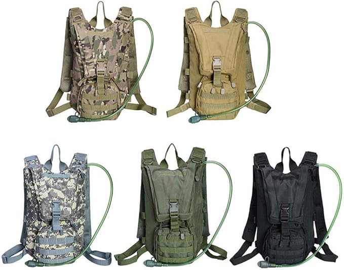 Outdoor Sports Hiking Bag Tactical Assault Combat Camouflage Tactical Molle Water Pack 2.5L Hydration Pack