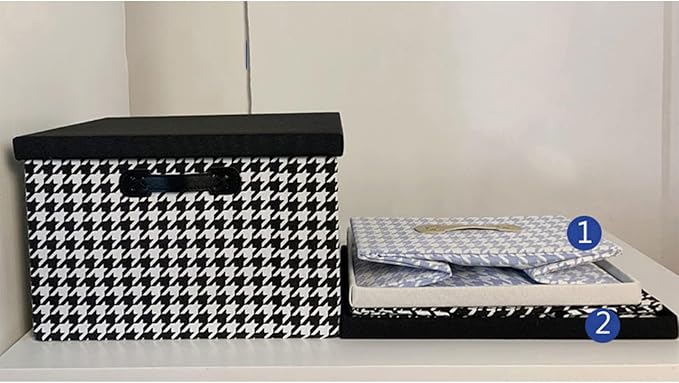Decorative Fabric Storage Cube with Lid Organiser for Toys Towels Books Sturdy Structure Fabric Storage Container